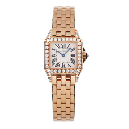 Cartier 18K Yellow Gold Diamond 20mm Santos Demoiselle Quartz Watch 1 of 4