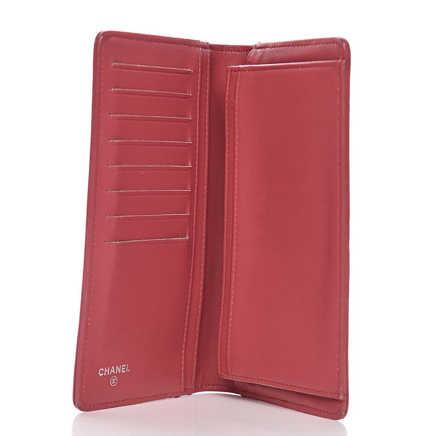 Lambskin Quilted Boy Yen Wallet Pink
