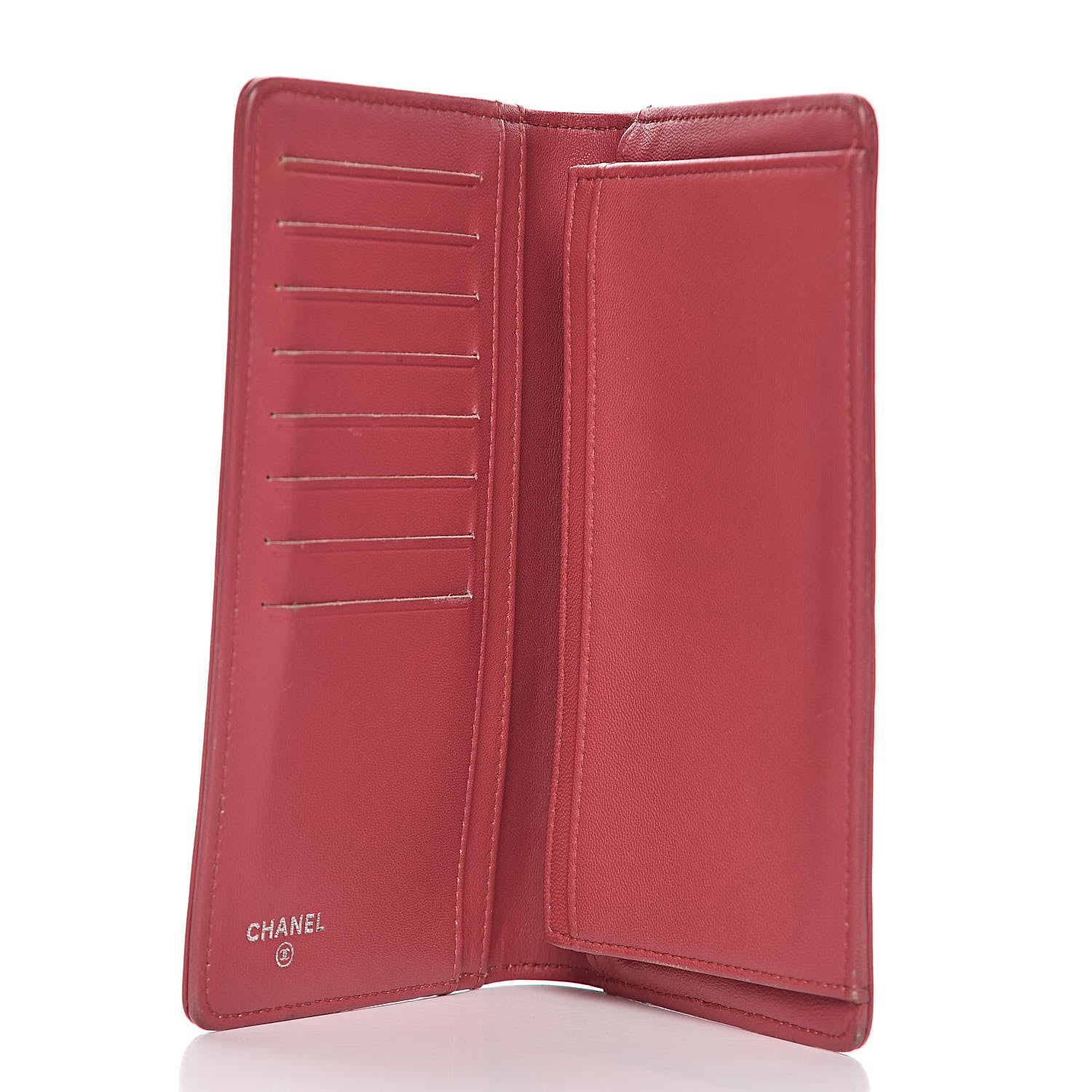 Chanel Lambskin Quilted Boy Yen Wallet Pink 5 of 14