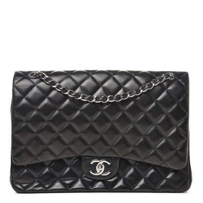 Chanel Lambskin Quilted Maxi Double Flap Black 1 of 15