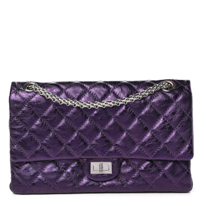 Chanel Metallic Calfskin Quilted 2.55 Reissue 226 Flap Violet 1 of 11