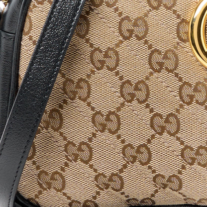 Gucci Monogram Matelasse Diagonal Small GG Marmont Chain Shoulder Bag Beige Black 10 of 12