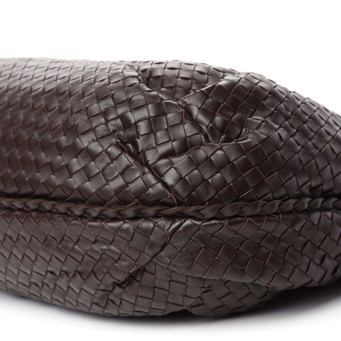 Nappa Intrecciato Large Belly Veneta Hobo Ebano