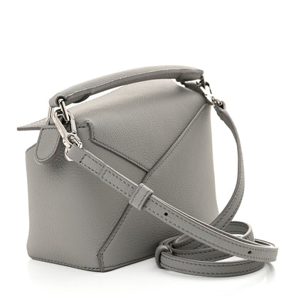 Loewe Soft Grained Calfskin Mini Puzzle Edge Bag Pearl Grey 3 of 10