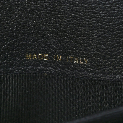 Chanel Goatskin Camellia Embossed Yen Wallet Black 5 of 7