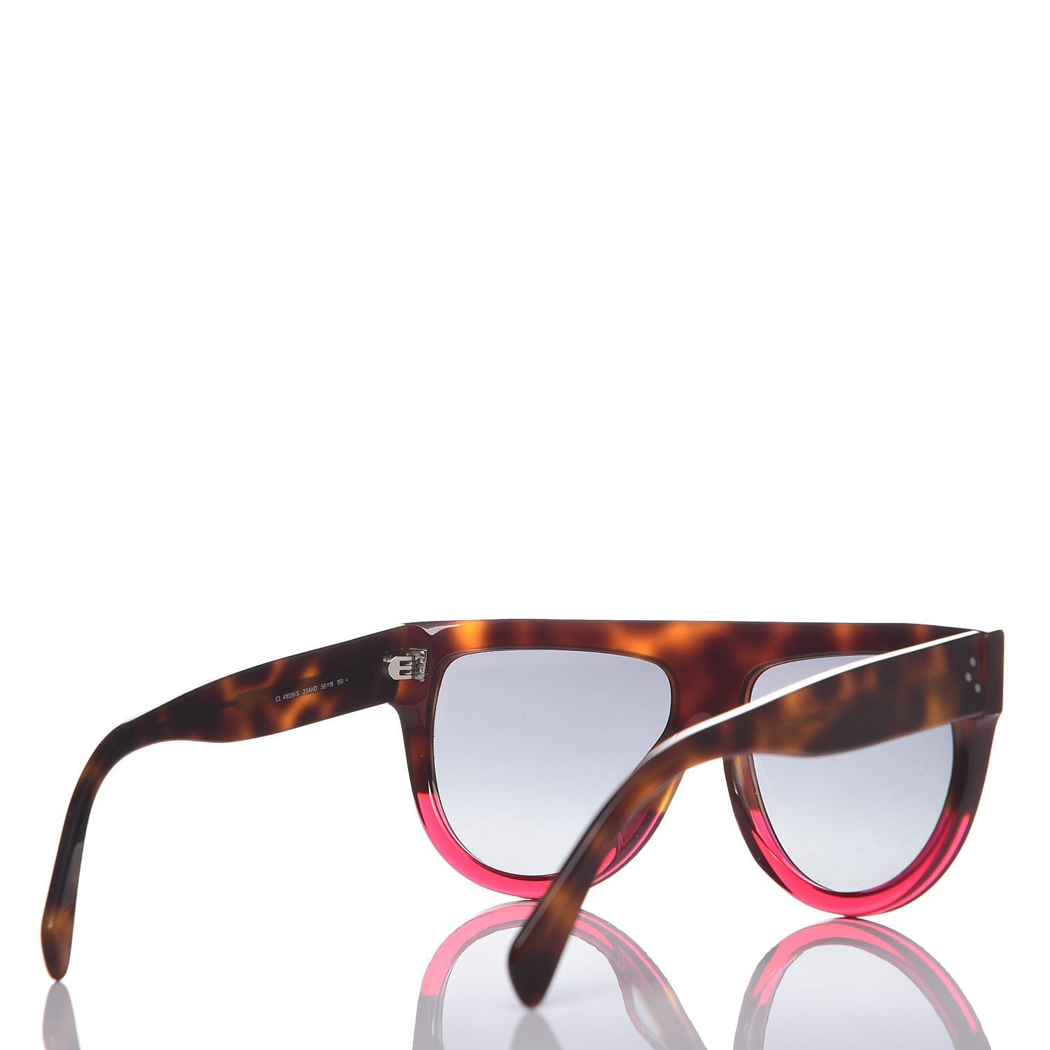Celine Acetate Shadow Sunglasses CL 41026/S Tortoise Havana Blue 4 of 6