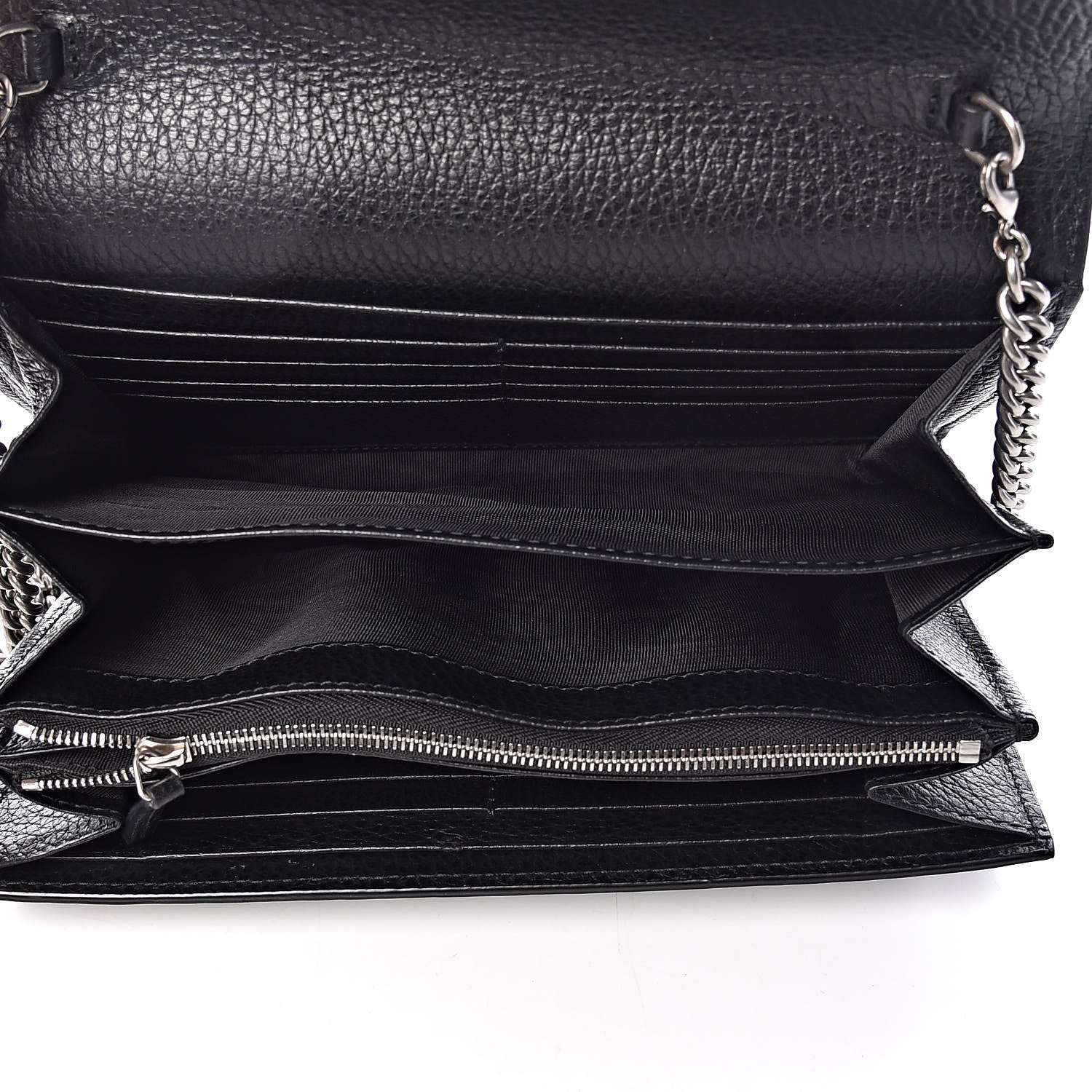 Gucci Calfskin Mini Dionysus Chain Wallet Black 5 of 10