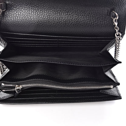 Gucci Calfskin Mini Dionysus Chain Wallet Black 5 of 10