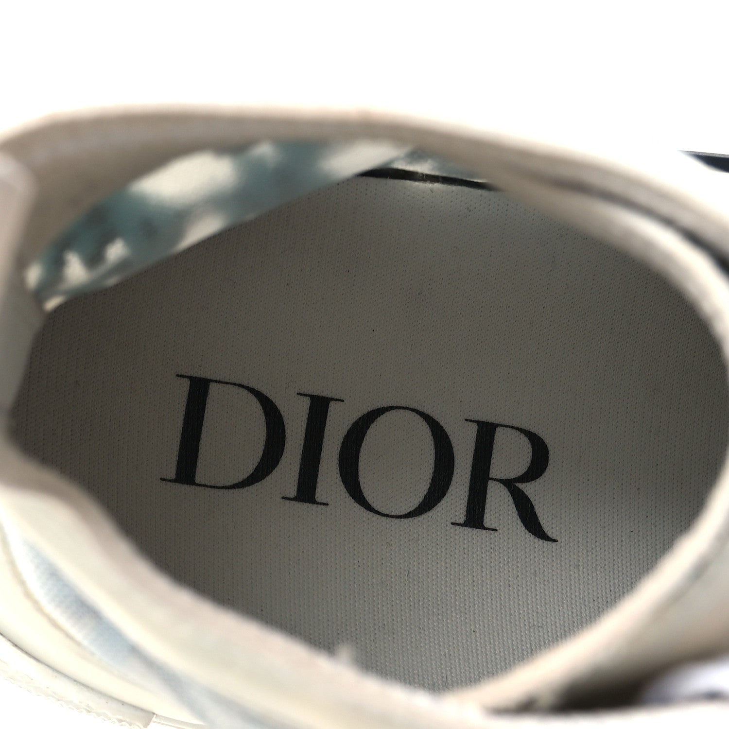 Christian Dior Technical Canvas Oblique Pixel Mens B23 High Top Sneakers 35 Beige Blue 9 of 16