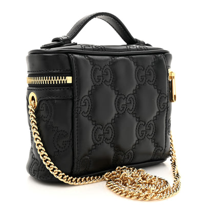 Gucci Calfskin GG Matelasse Mini Top Handle Bag Black 2 of 10