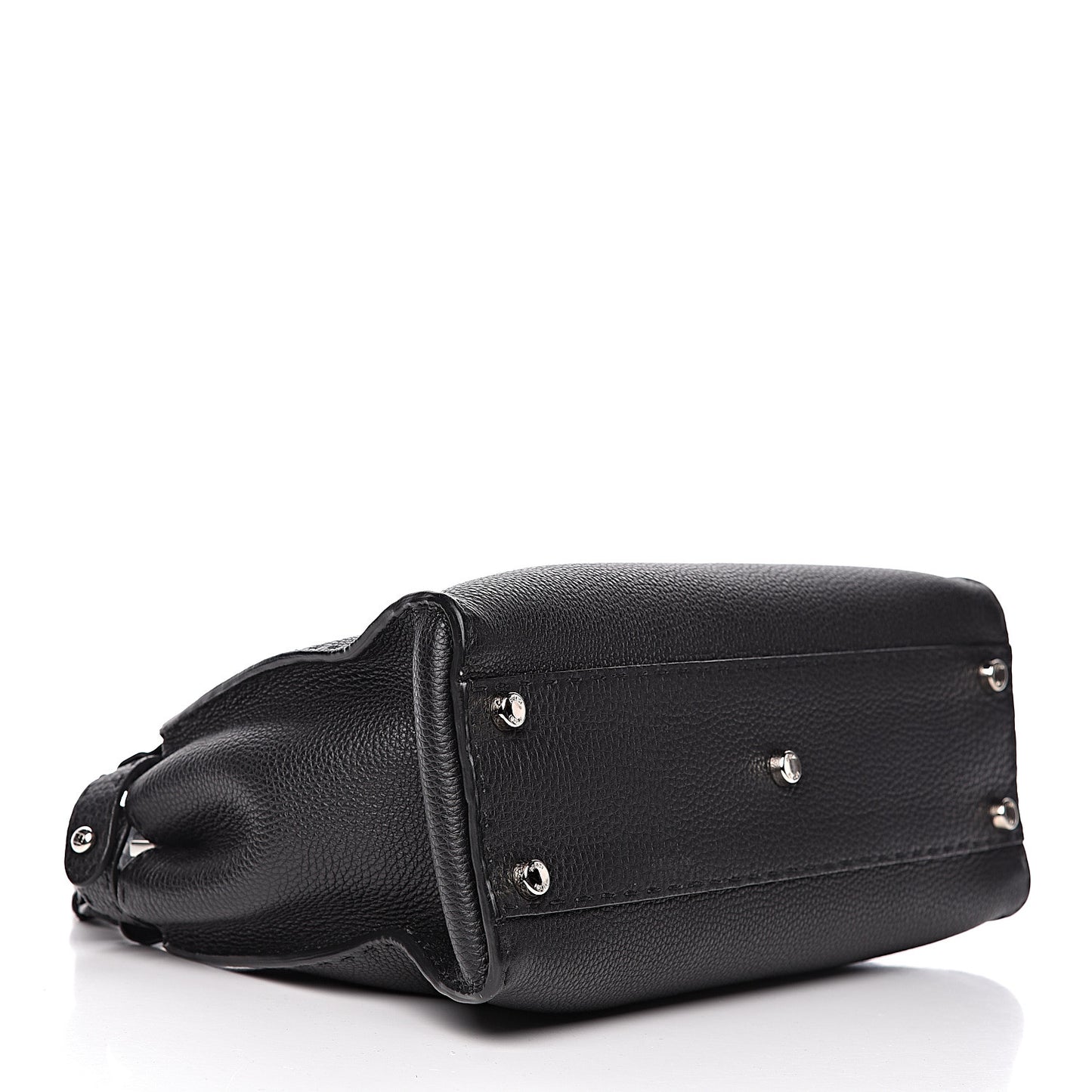 Cuoio Romano Selleria Bi-Color Medium Peekaboo Iconic Satchel Black Mou