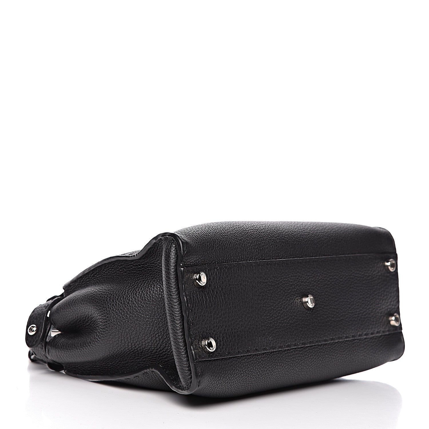 Fendi Cuoio Romano Selleria Bi-Color Medium Peekaboo Iconic Satchel Black Mou 5 of 11