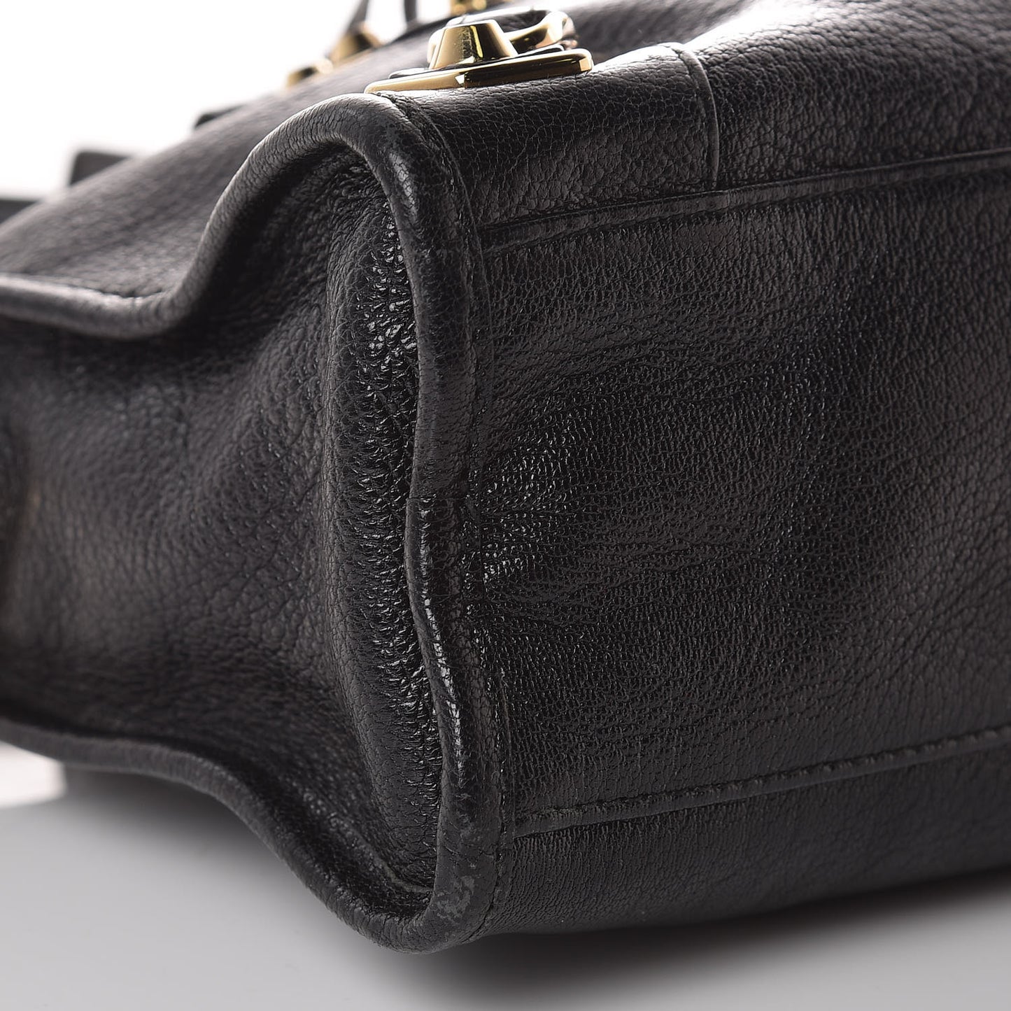 Chevre Gold Metallic Edge Hardware S City Black