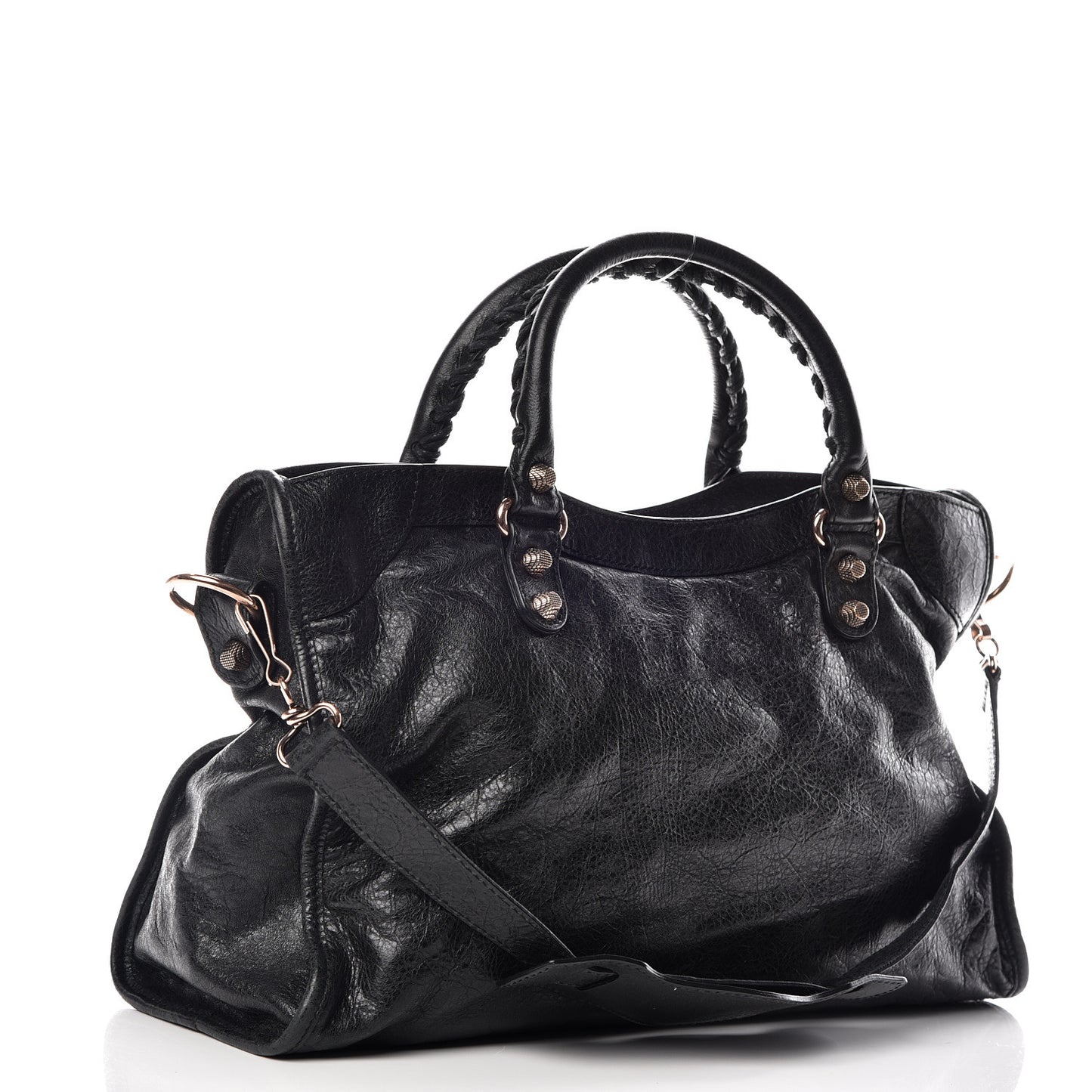 Agneau Giant 12 Rose Gold Hardware City Black
