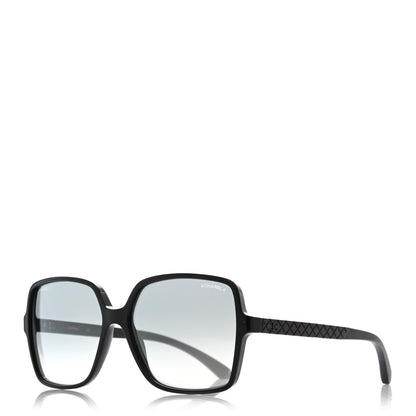 Chanel Acetate Square Sunglasses Black 1 of 7