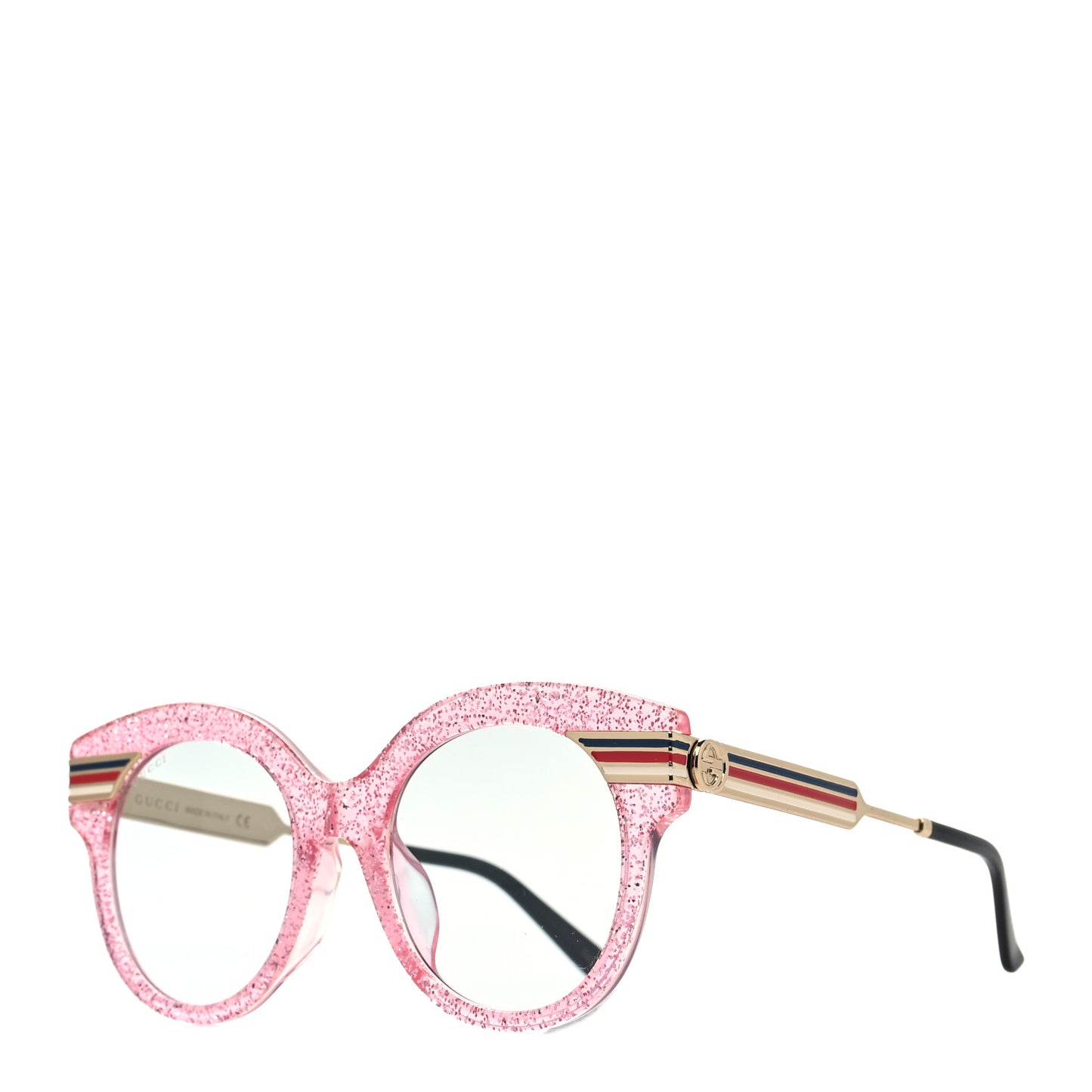 Acetate Round Frame Web Sunglasses GG0282SA Pink