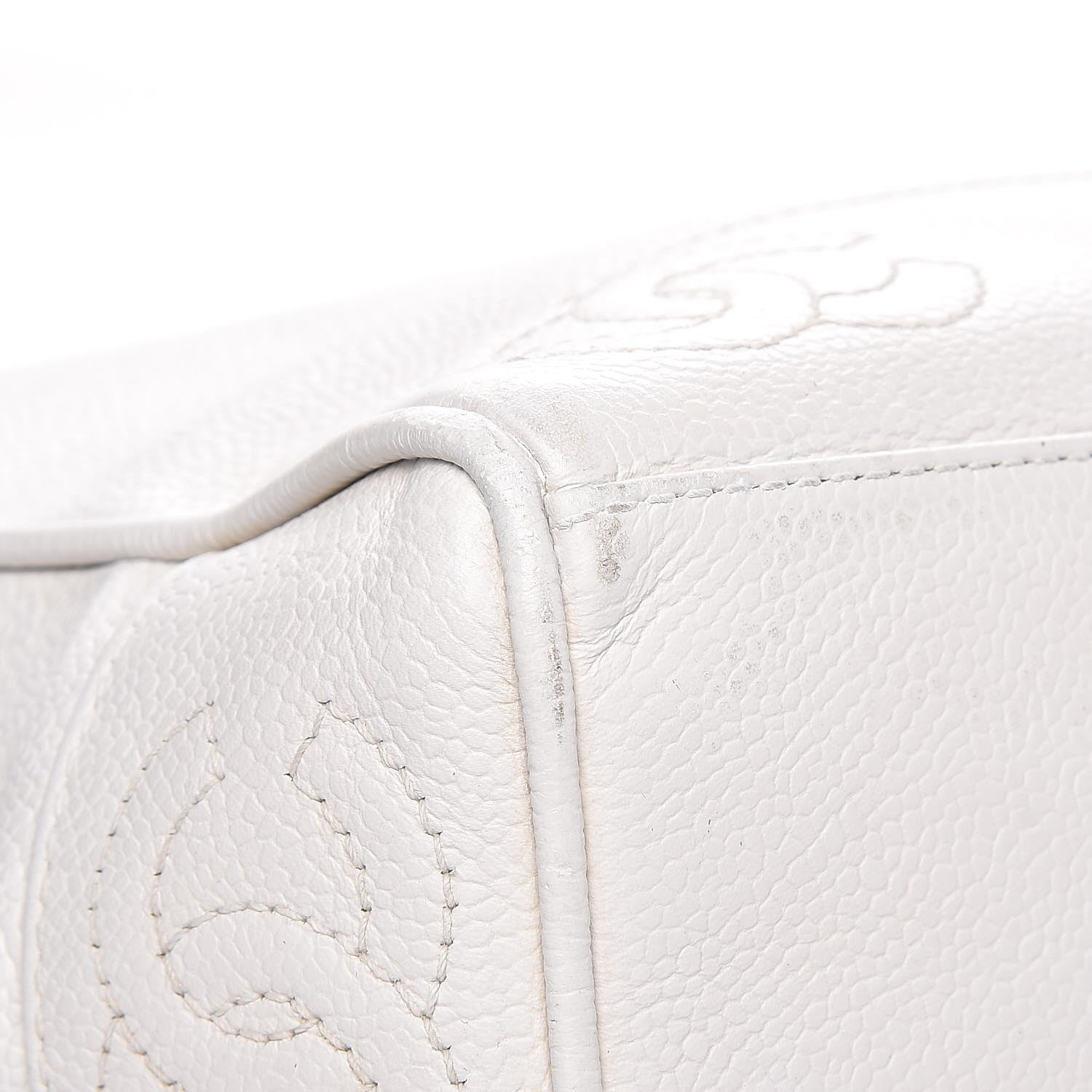 Chanel Caviar CC Shoulder Bag White 8 of 12