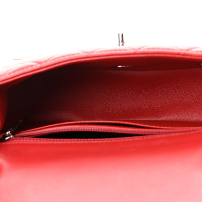 Chanel Lambskin Quilted Mini Rectangular Flap Red 5 of 10