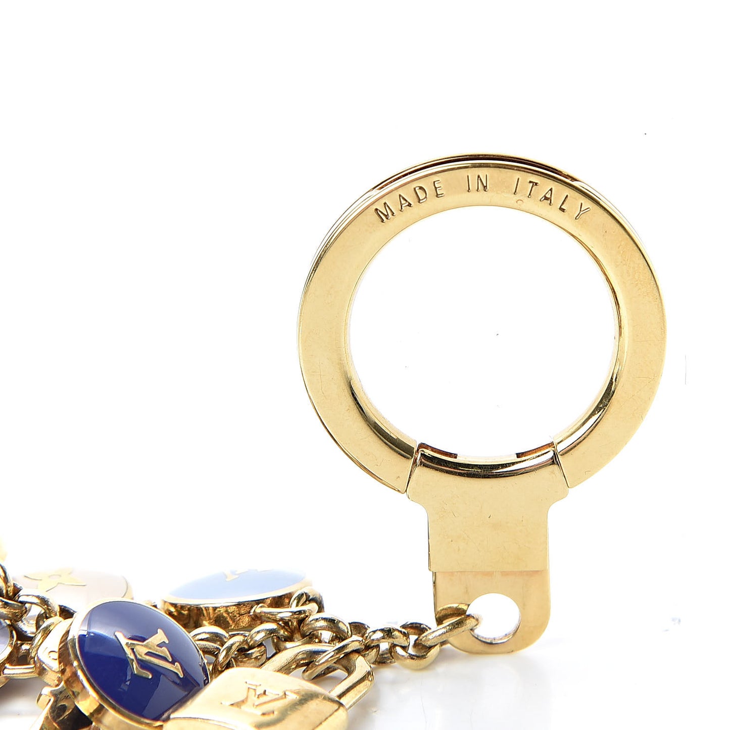 Metal Enamel Pastilles Key Chain Bag Charm Multicolor