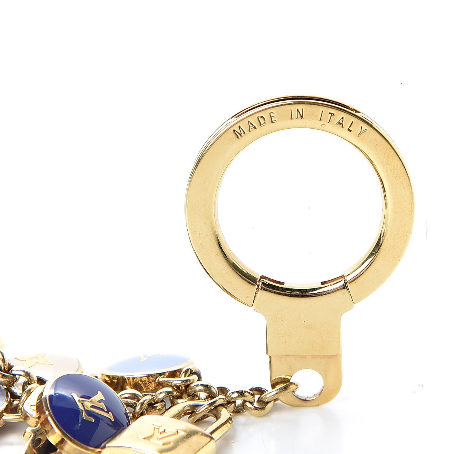 Louis Vuitton Metal Enamel Pastilles Key Chain Bag Charm Multicolor 4 of 4