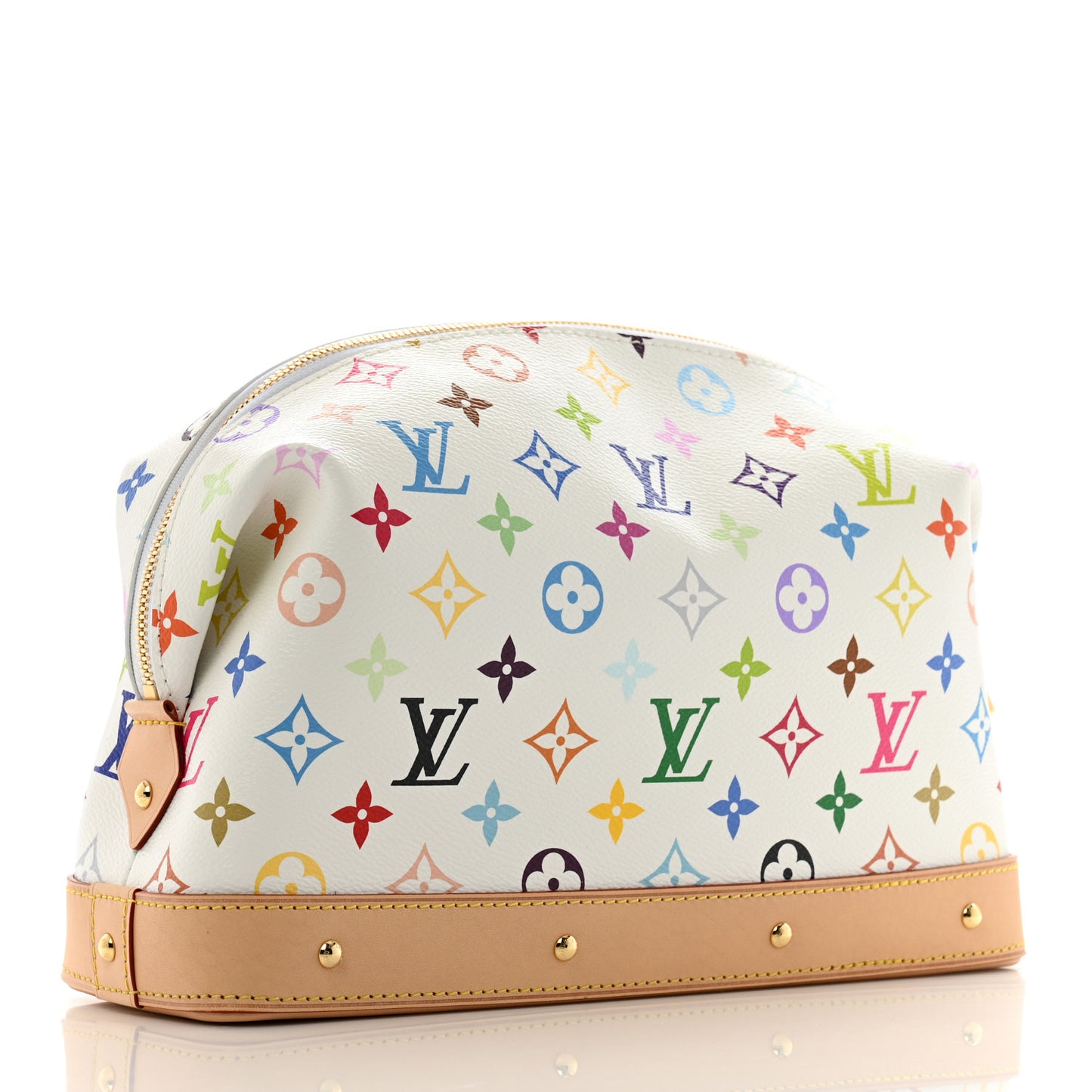 LV x TM Monogram Multicolor Cosmetic Pouch GM White