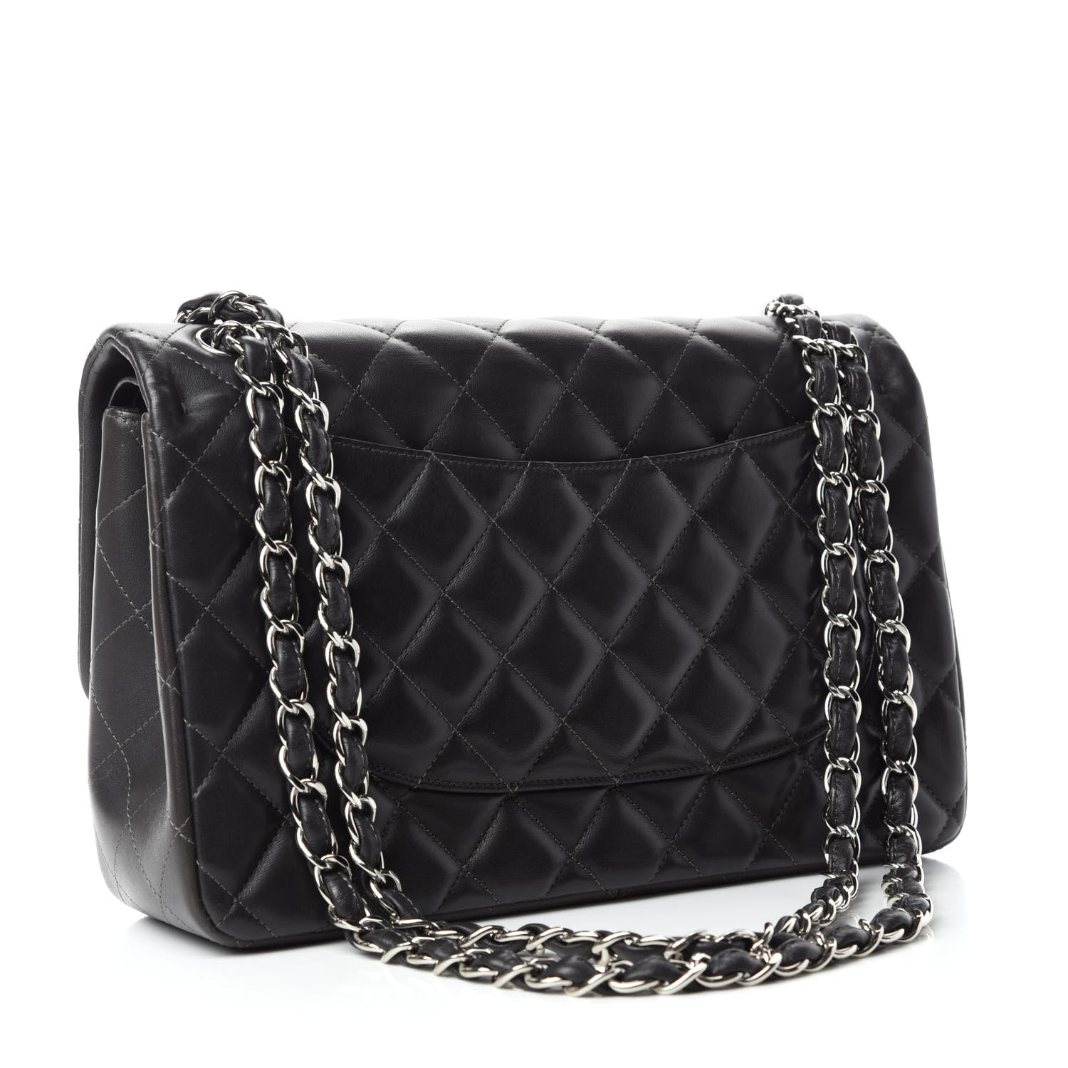 Chanel Lambskin Quilted Jumbo Double Flap Dark Grey 4 of 12