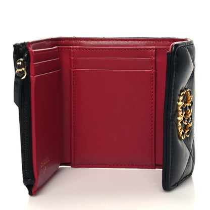 Chanel Goatskin Quilted Chanel 19 Small Flap Wallet Black 5 of 11