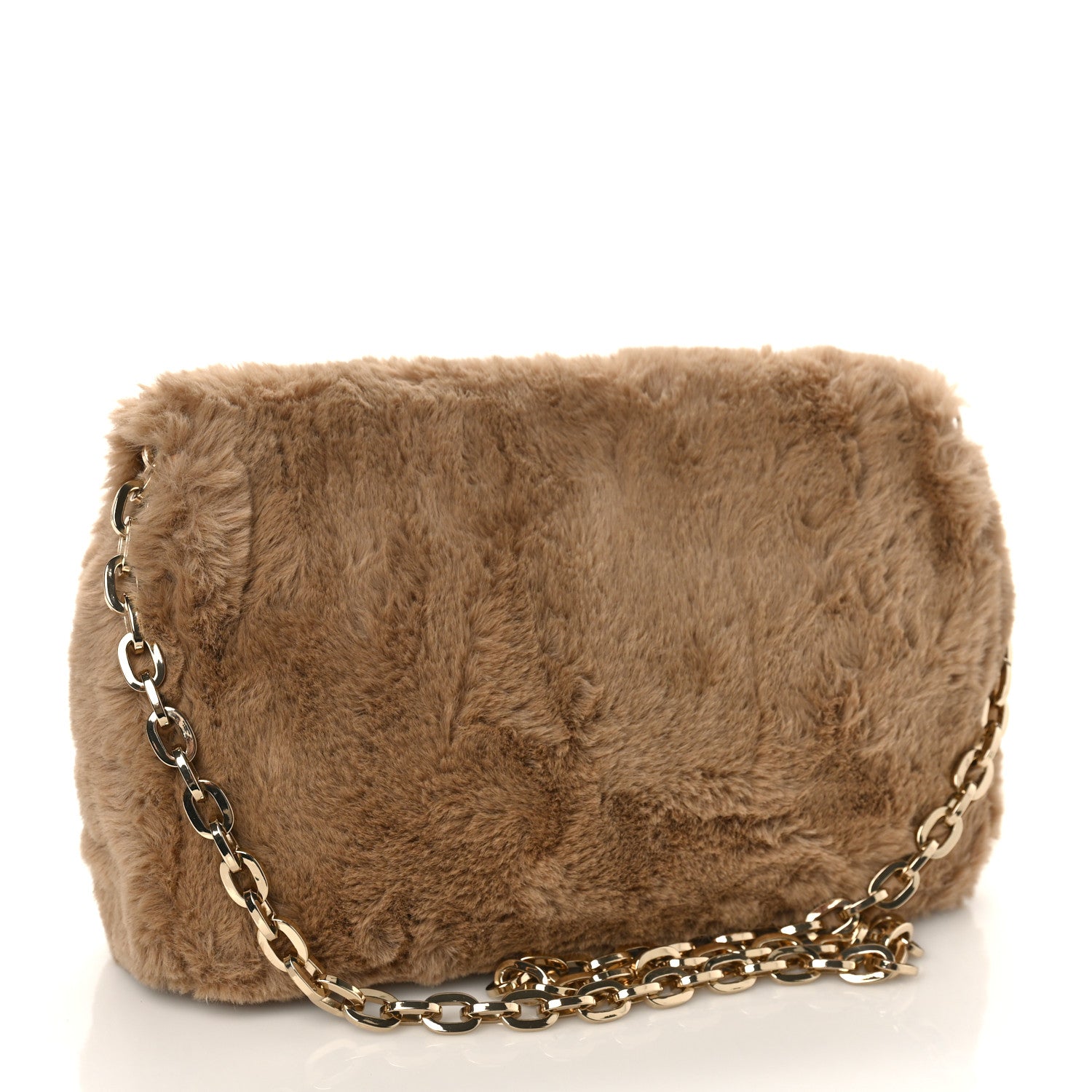 Jimmy Choo Faux Fur Carolina Chain Shoulder Bag Teddy 3 of 9