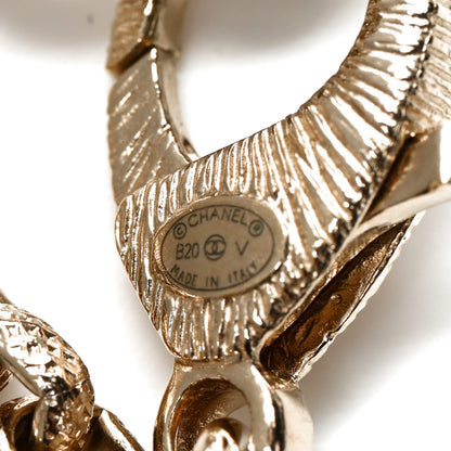 Chanel Metal Crystal 90's Icon Logo Chain Belt Gold 3 of 5