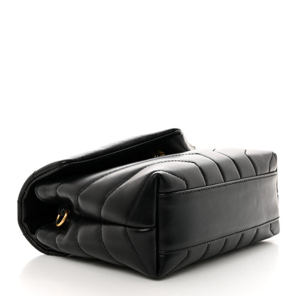 Saint Laurent Calfskin Y Quilted Monogram Toy Loulou Crossbody Bag Black 4 of 11