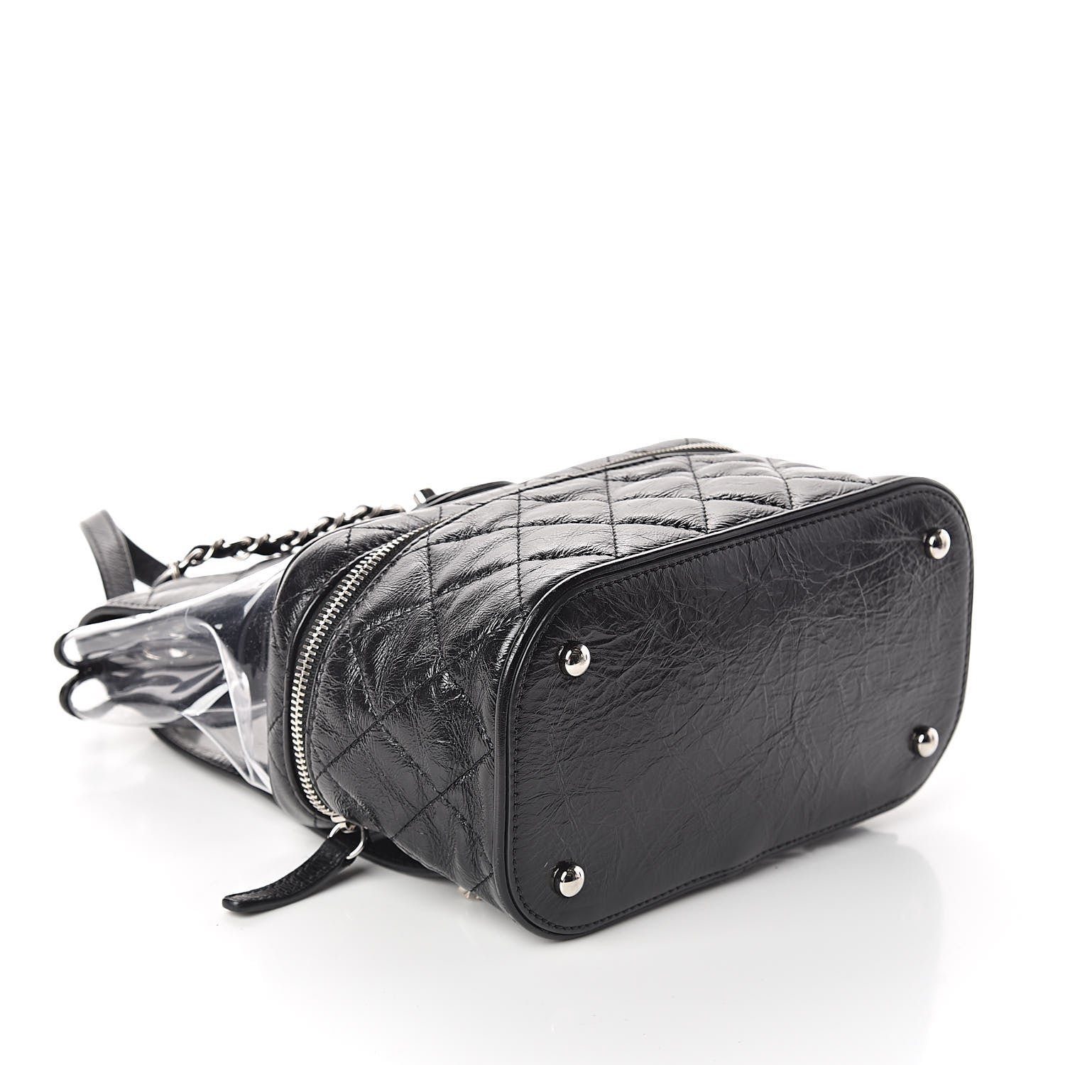 Chanel Crumpled Calfskin PVC Quilted Backpack Black 4 of 12