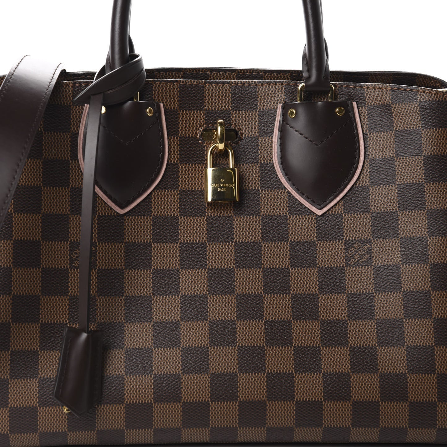 Cuir Taurillon Damier Ebene Normandy Magnolia