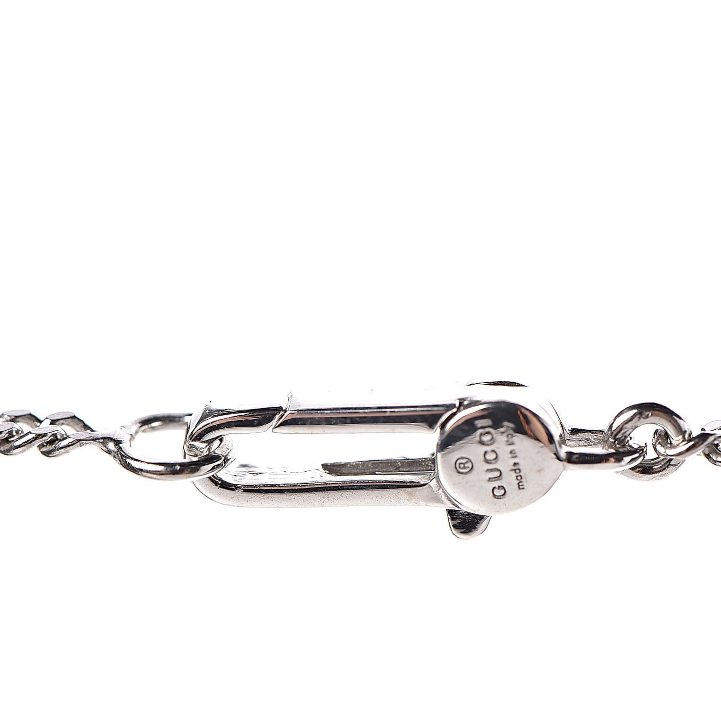 Sterling Silver GucciGhost Hamlet Skull Dog Tag Pendant Necklace