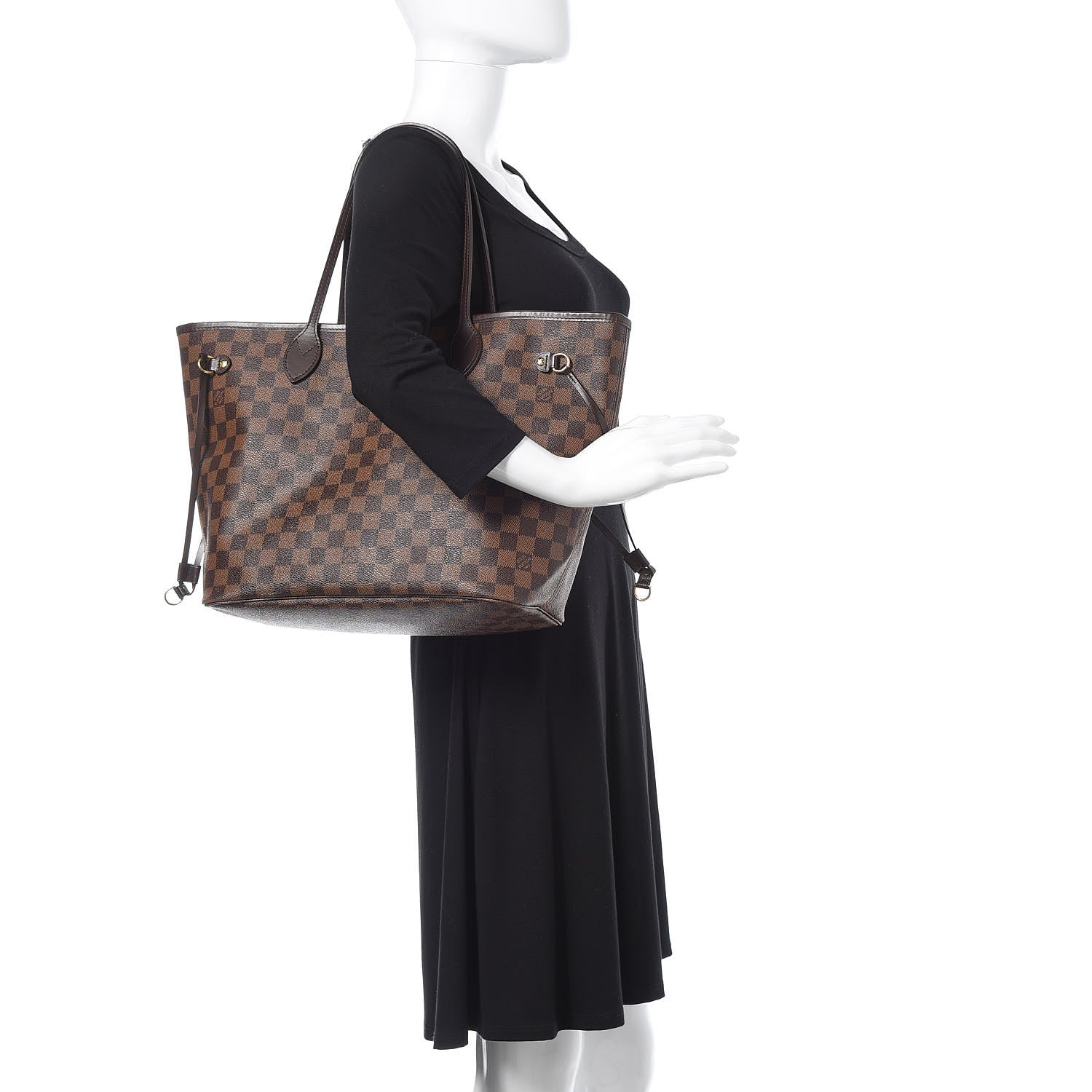 Louis Vuitton Damier Ebene Neo Neverfull MM Rose Ballerine 2 of 15