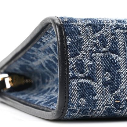 Christian Dior Denim Jacquard Oblique 30 Montaigne Dea Pouch  Blue 8 of 10