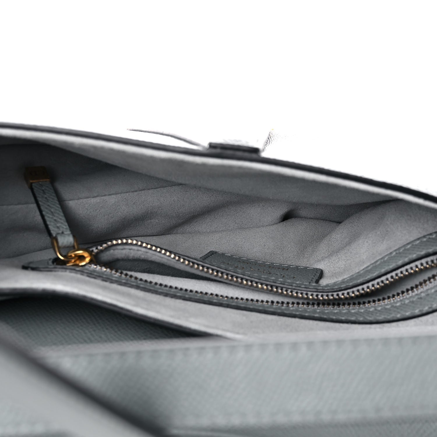 Christian Dior Grained Calfskin Saddle Bag Grey Stone 6 of 8