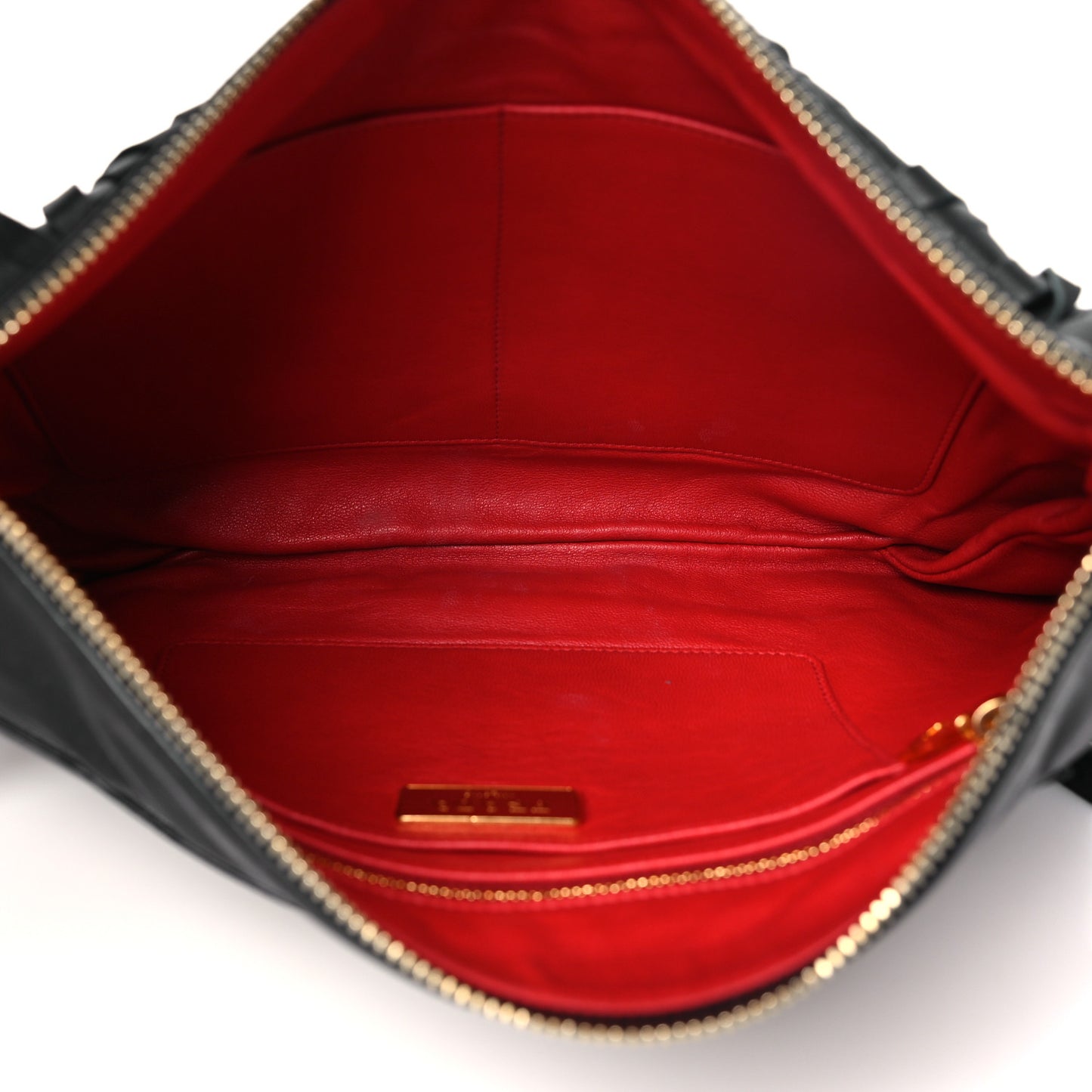 Nappa Fringe Clutch Black