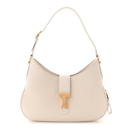 Tom Ford Pebbled Calfskin Monarch Hobo Bag Chalk 1 of 12