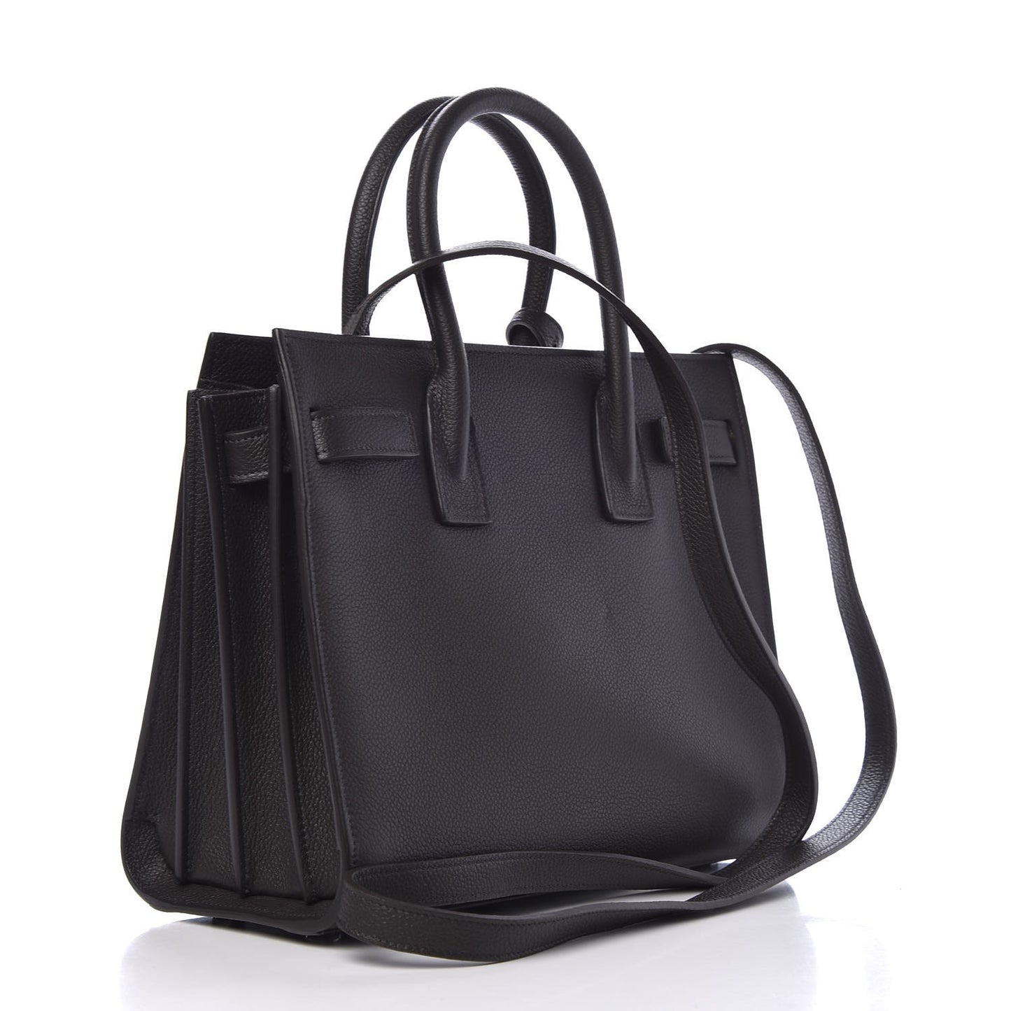 Grained Calfskin Baby Sac De Jour Coal