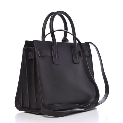 Saint Laurent Grained Calfskin Baby Sac De Jour Coal 3 of 12