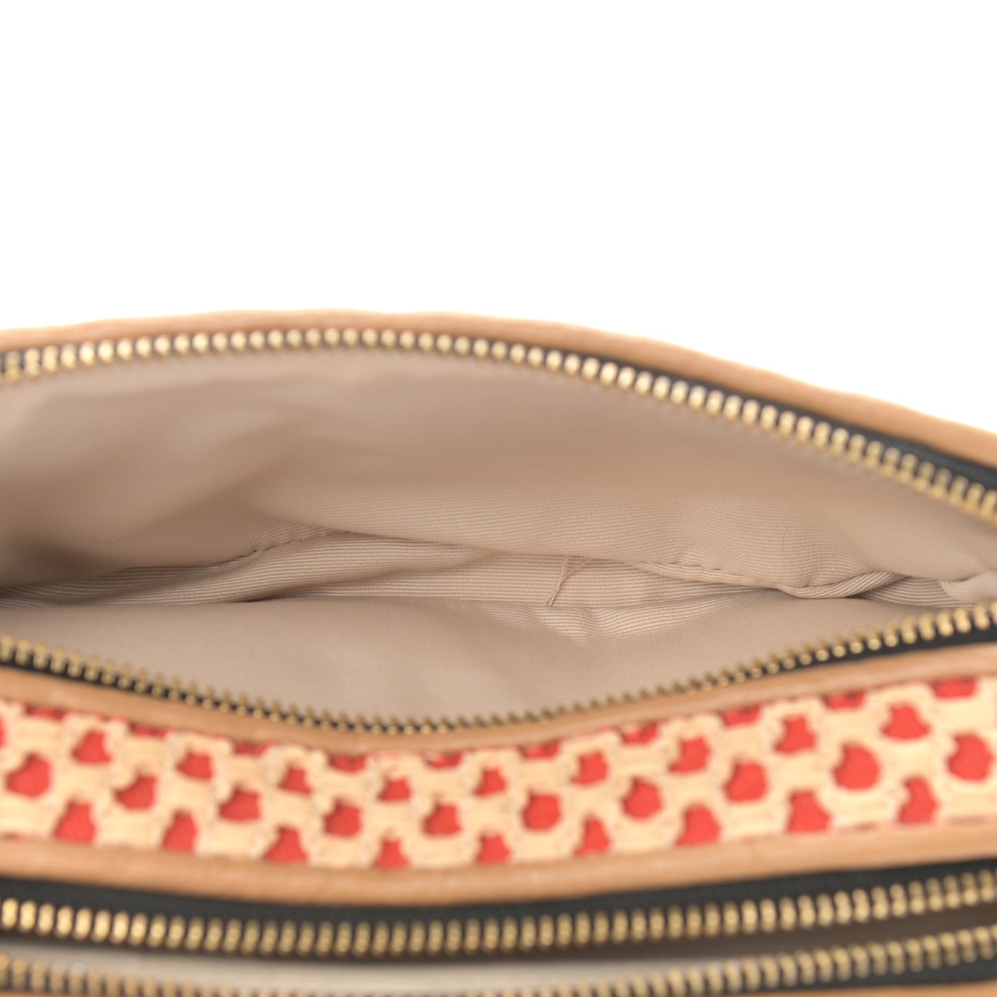 Woven Straw Snapshot Camera Bag Tan