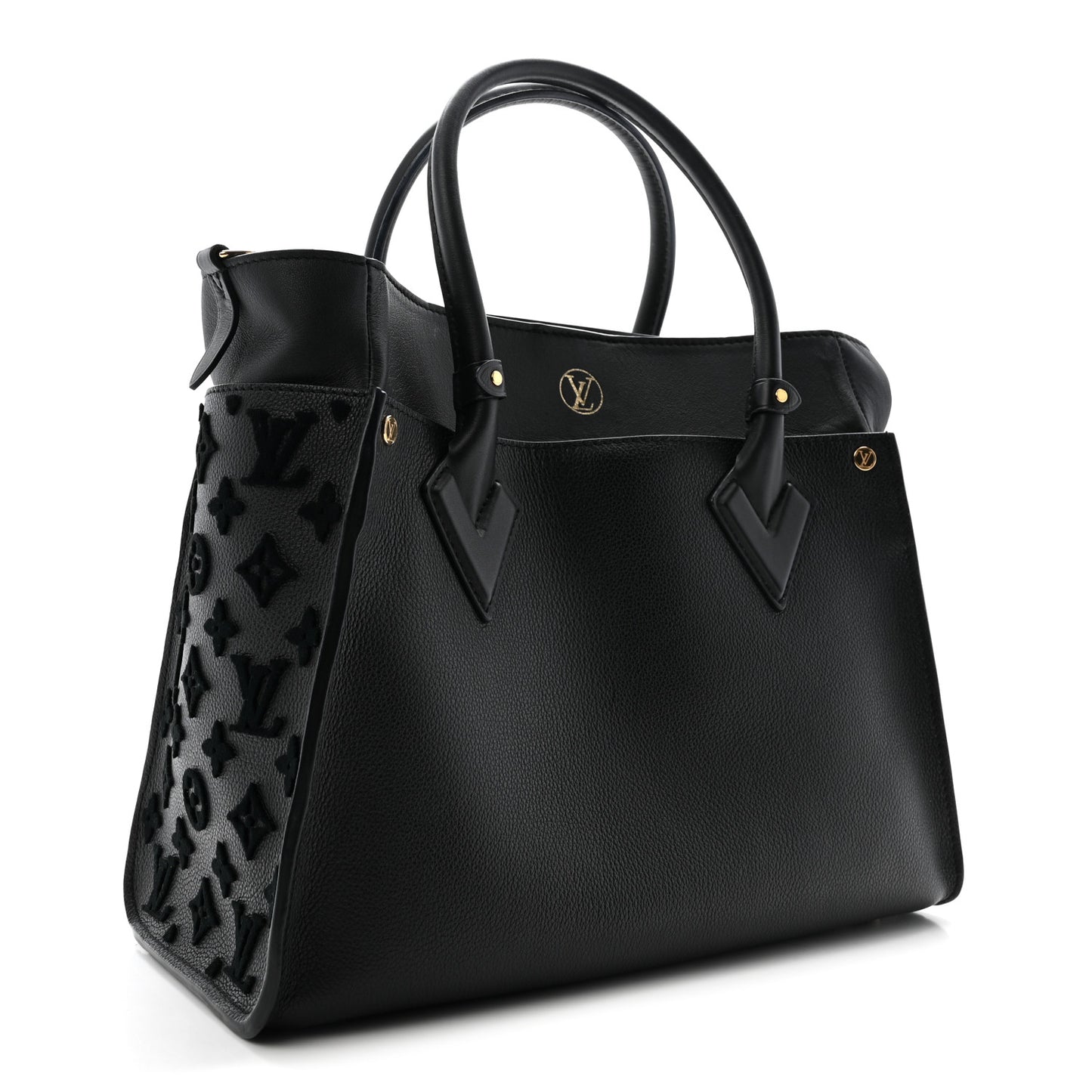 Calfskin Monogram Tufting On My Side Black