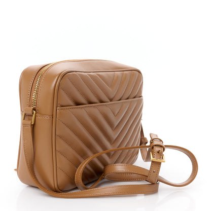Saint Laurent Calfskin Matelasse Monogram Lou Camera Bag Cinnamon 3 of 11