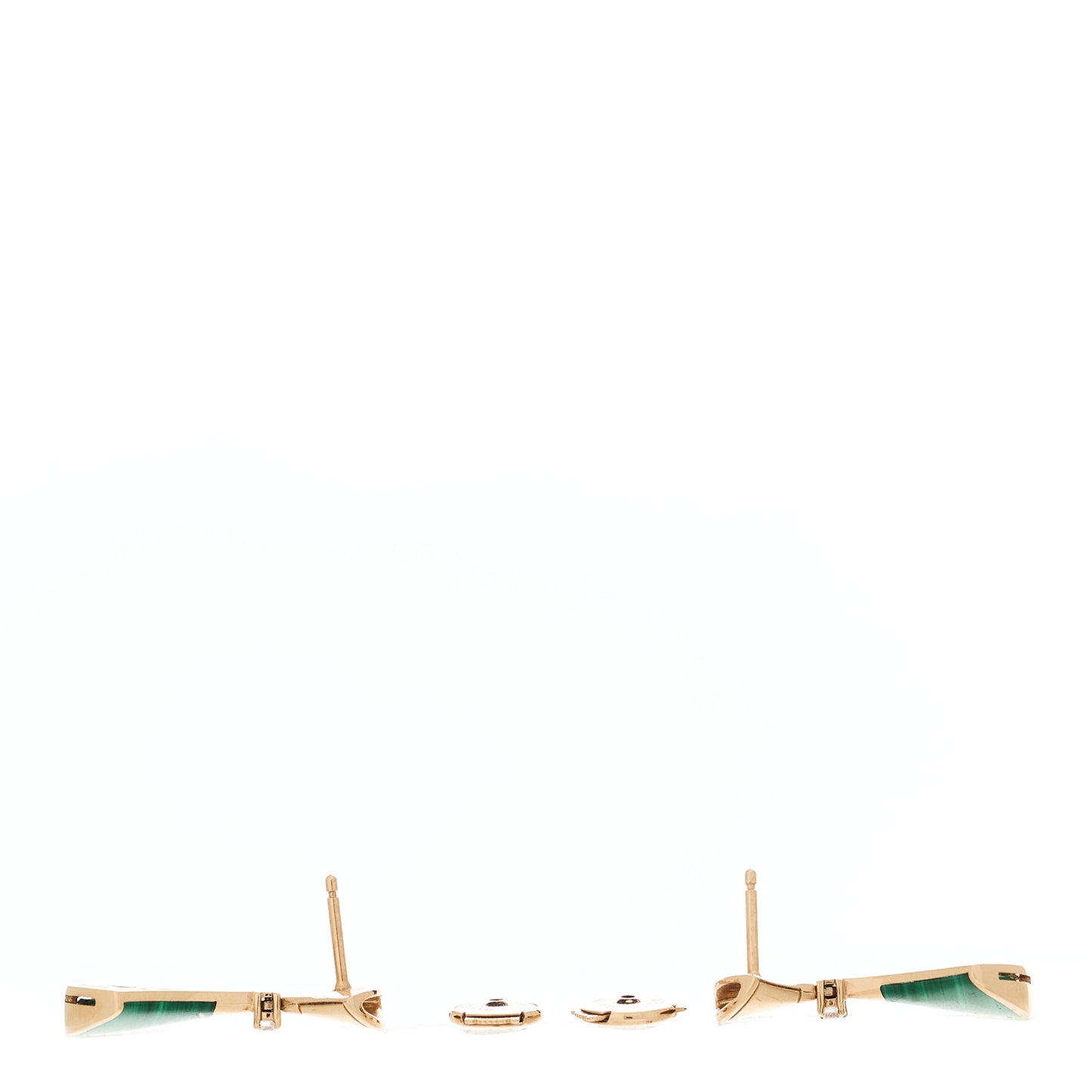 18K Rose Gold Diamond Malachite Divas' Dream Earrings