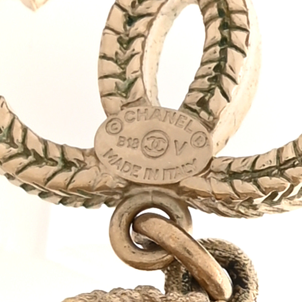 Chanel Metal CC Ornate Ball Drop Earrings Gold 4 of 6