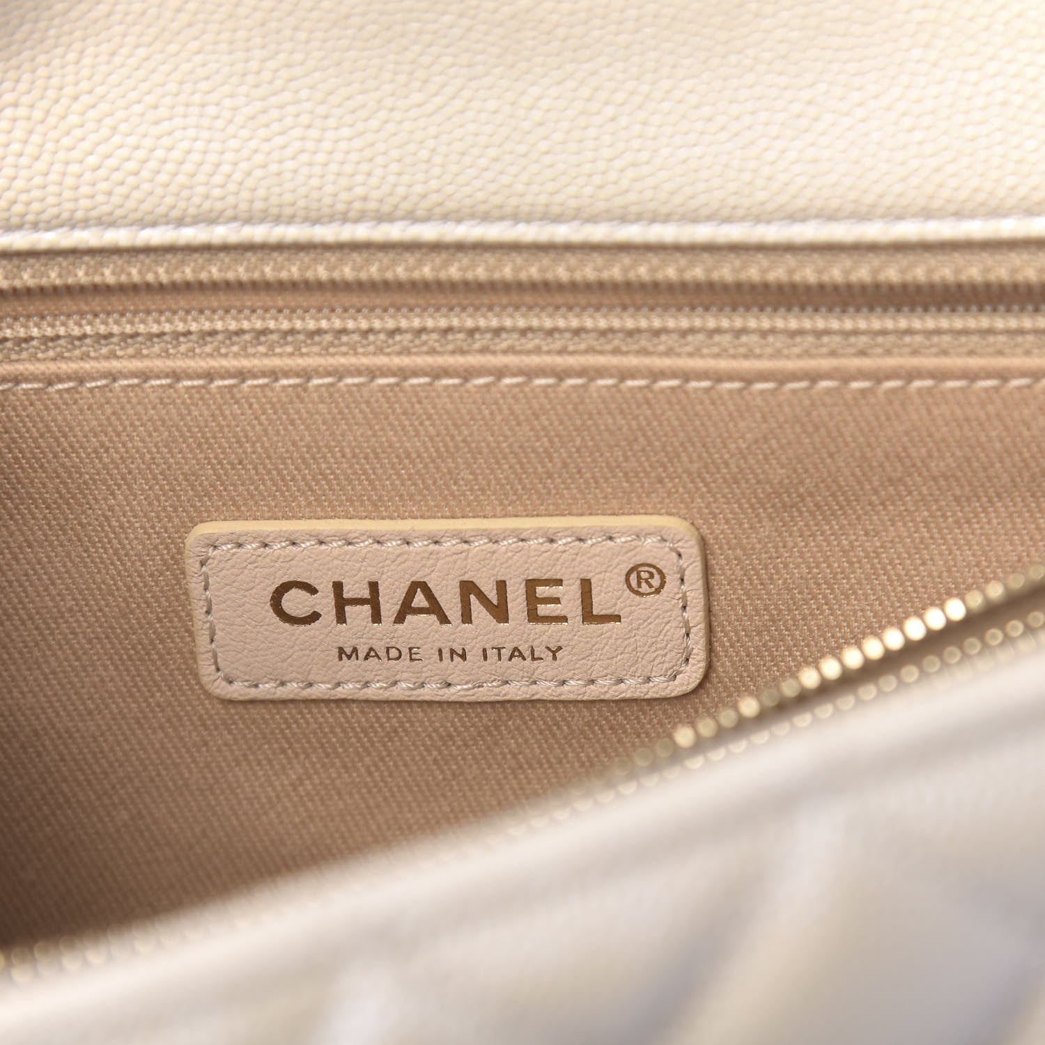 Chanel Iridescent Caviar Quilted Small Coco Handle Flap White 6 of 11
