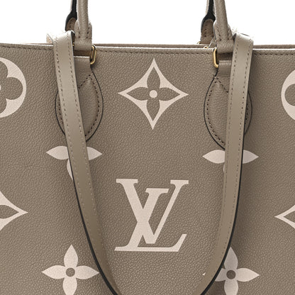 Louis Vuitton Empreinte Monogram Giant Onthego MM Tourterelle Creme 7 of 10