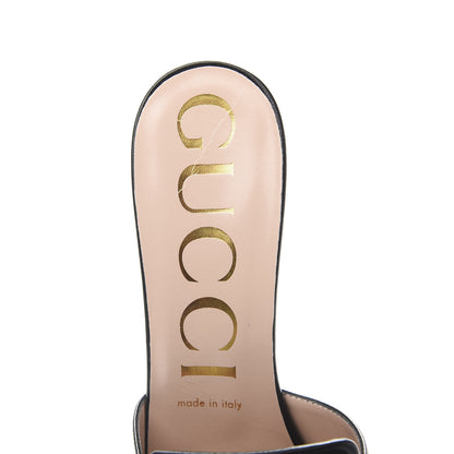 Gucci Malaga Kid Crystal Square G Madelyn Mules 39.5 Black 5 of 8