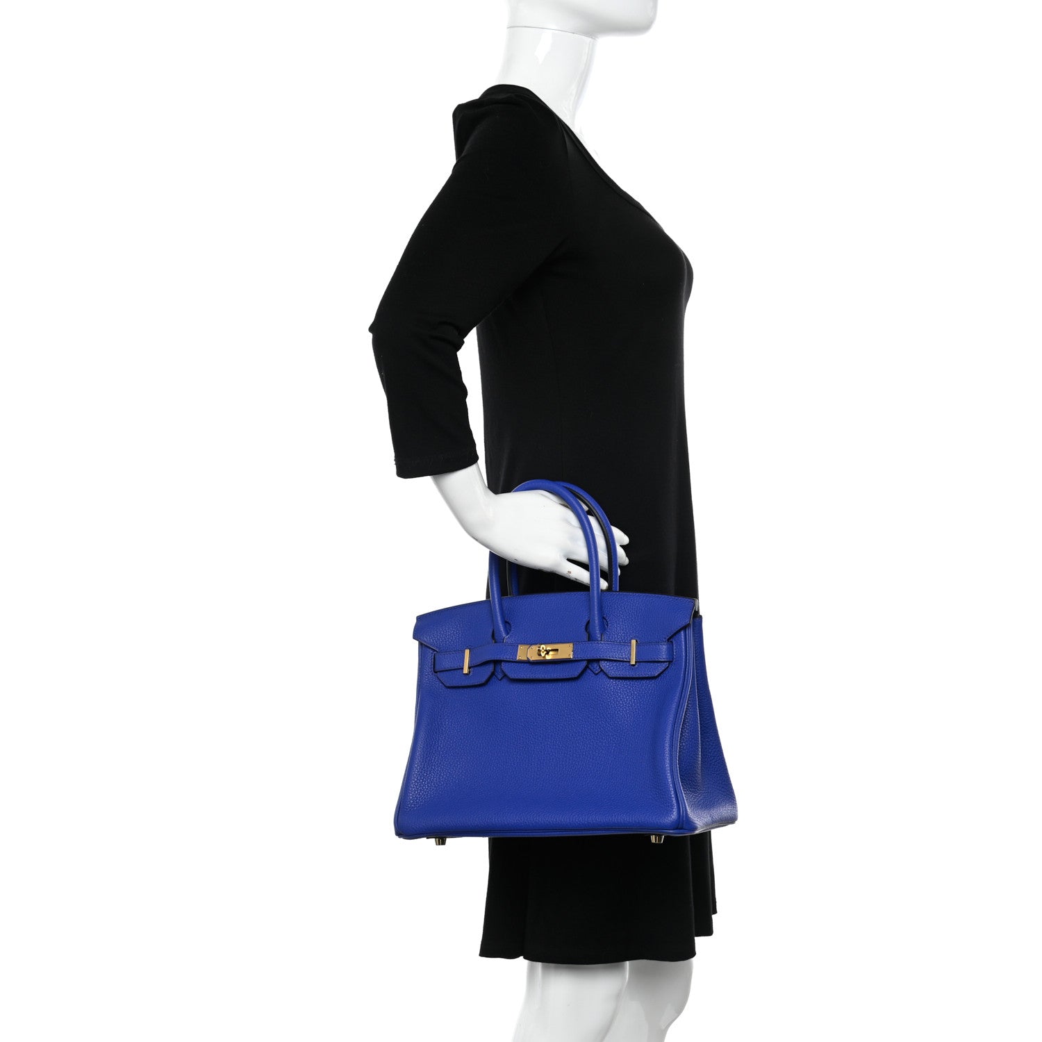 Hermes Togo Birkin 30 Bleu Electrique 2 of 10