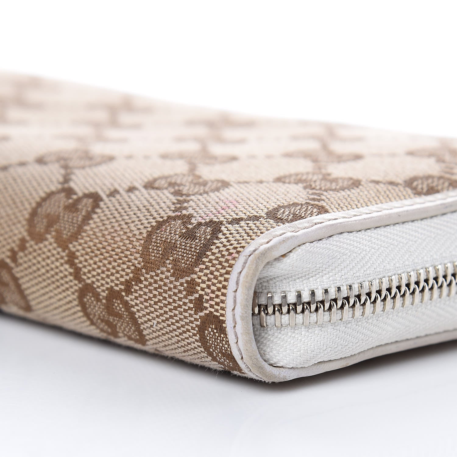 Gucci Monogram Large Twins Zip Around Wallet Beige Ebony White 12 of 27